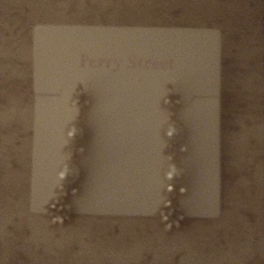 Drop faux pearl and rhinestone Perry Street earrings